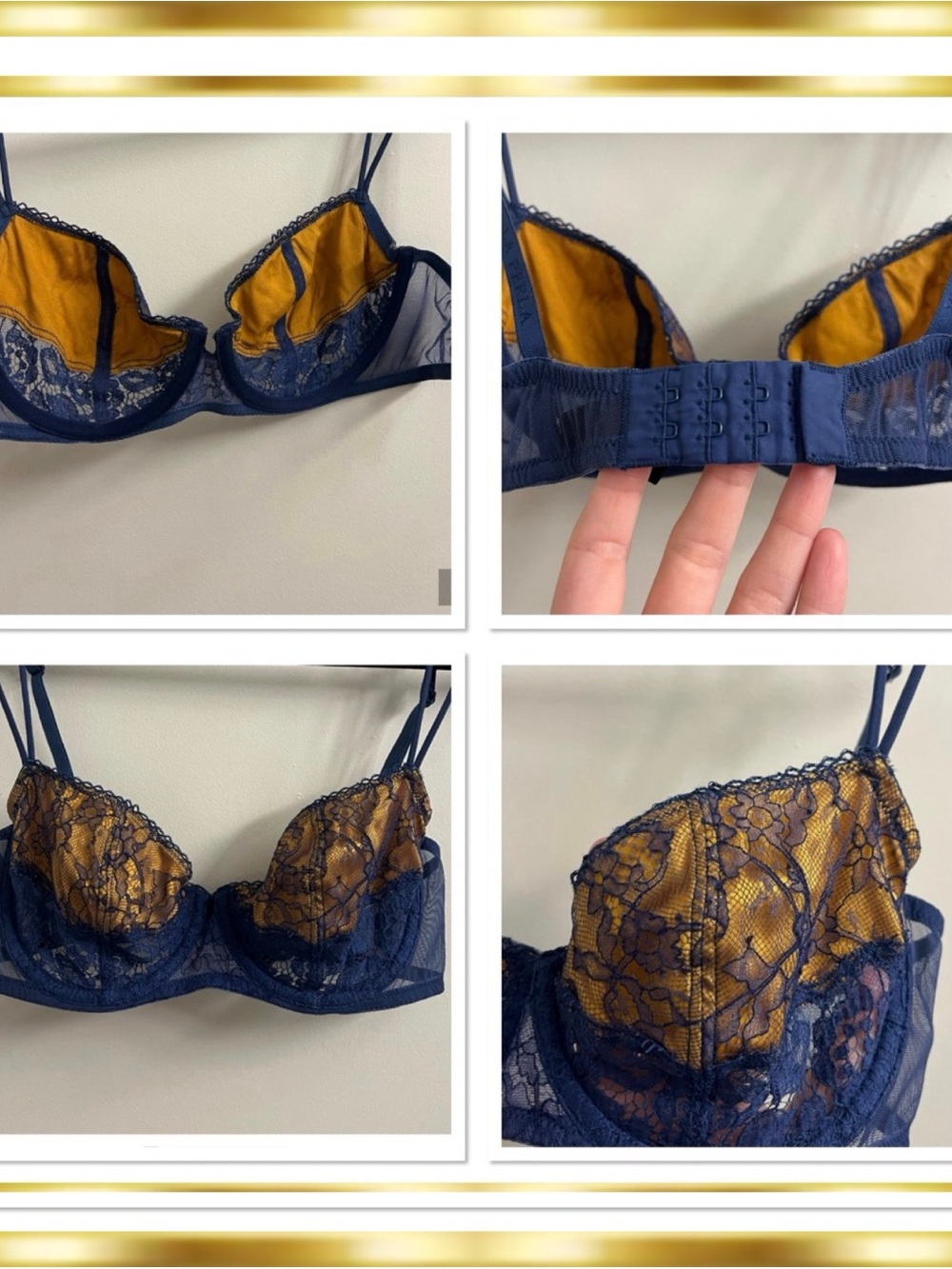 La Perla Oriental Suite Silk Satin Leavers Lace Limited Edition 32C & Panty (4) - Picture 4 of 8